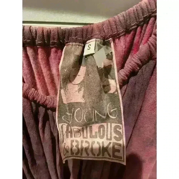 YFB,Young Fabulous and Broke Silk&Modal Tie-Dyed Draped Mini, S - Picture 8 of 8